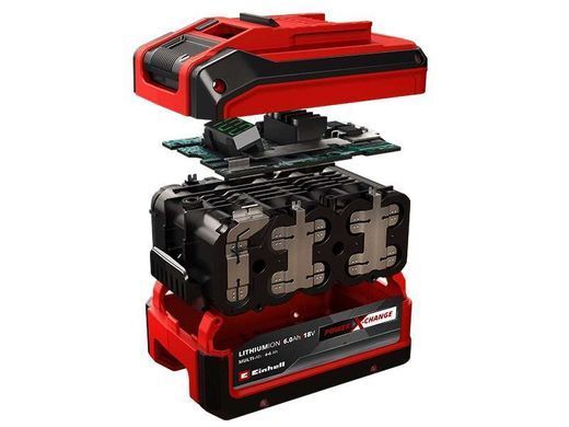Einhell Набір акумулятора та зарядного пристрою Boostcharger PXC, 1х18В, 4-6А&bull;год 6A, 1х18В,1х4-6А&bull;год, ЗП 6А, 1.88кг (374806)