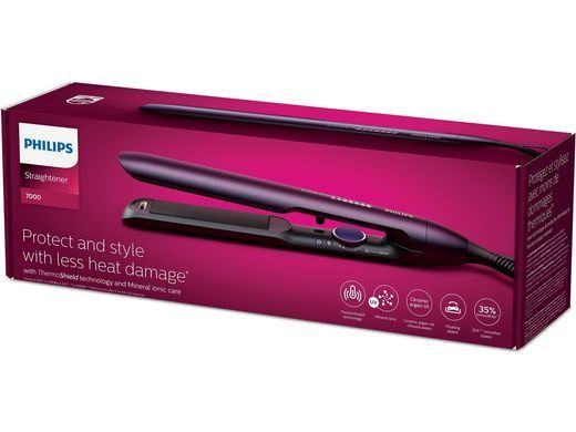 Philips Випрямляч Series 7000, 240Вт, 12-230С, кераміка, турмалін, фіолетовий металік (375016) BHS752/00 фото