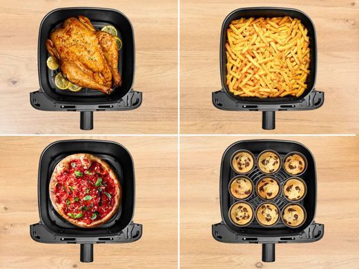 Tefal Мультипечь Easy Fry Mega, 1700Вт, чаша-7.5л, сенсорное управл., 8 программ, пластик, черный (379268) EY855D10 фото