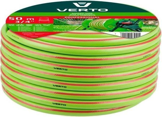 Verto Шланг садовий Professional, 3/4", 50м, 3 шари, до 25бар, -10&hellip;+45&deg;C (293274) 15G825 фото