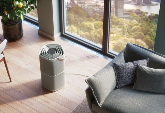 Electrolux Очисник повітря, 92м2, 442м3/год, дисплей, 5-и шаровий HEPA фільтр, Wi-Fi, 9 режимів, сірий (379187) PA91-404GY фото
