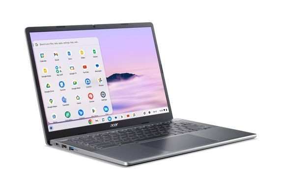 Acer Ноутбук Chromebook Plus CB514-3HT 14" WUXGA IPS Touch, AMD R5-7520C, 16GB, F512GB, UMA, ChromeOS, серый NX.KP9EU.002 фото