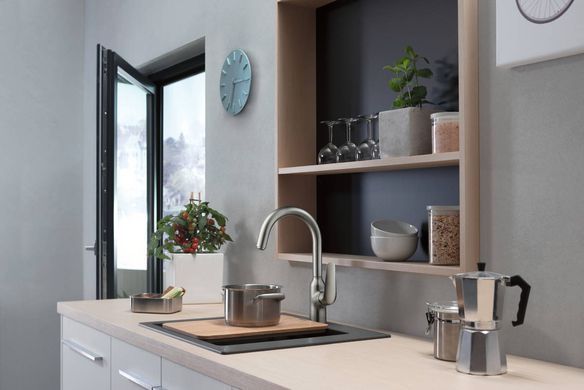 Змішувач для кухні Hansgrohe Focus M42, довж.виливу - 204мм, поворотний, 1важіль, KM220, хром (352138)