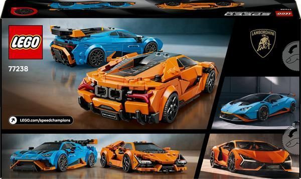 Конструктор LEGO Speed Champions Lamborghini Revuelto і Huracan STO 607 деталей (77238)