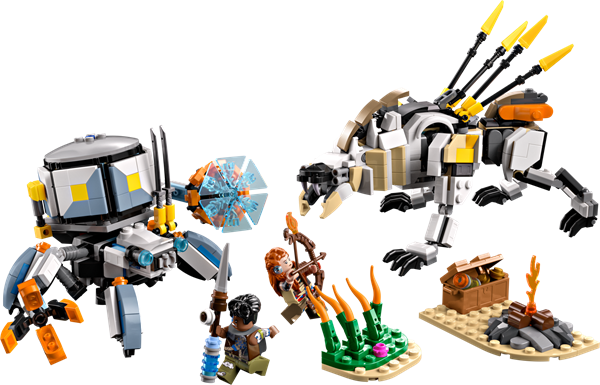 Конструктор LEGO Horizon Aloy и Varl против Shell-Walker и Sawtooth 768 деталей (77037)