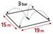 Маятниковый дождеватель Verto 15G772, сектор полива 15x19 м, 18 форсунок. 15G772