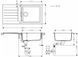 Мийка кухонна Hansgrohe S52, граніт, прямокутник, з крилом, 980х480х190мм, чаша - 1, врізна, S52-F480, сірий камінь (365960)
