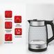 Tefal Электрочайник Glass Kettle 1.7л, стекло, с подсветкой, черно-серебряный (385526) KI605830
