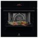 Electrolux Духова шафа електрична, 70л, А++, пара, дисплей, конвекція, ф-ція пароварки, телескопічні напрямні, чорний (368009) EOABS39WZ