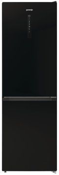 Gorenje Холодильник з нижн. мороз. камерою 185х60х60см, 2 двері, 204(96)л, А++, NoFrost+ , LED дисплей, Зона св-ті, чорний (365411) NRK6192ABK4 фото