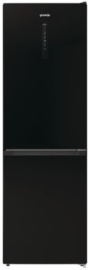 Gorenje Холодильник с нижн. мороз. камерой 185х60х60см, 2 дв., 204(96)л, А++, NoFrost+ , LED дисплей, Зона св-ти, черный NRK6192ABK4 фото