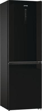 Gorenje Холодильник с нижн. мороз. камерой 185х60х60см, 2 дв., 204(96)л, А++, NoFrost+ , LED дисплей, Зона св-ти, черный NRK6192ABK4 фото