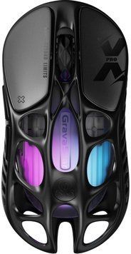 Мышь GravaStar Mercury X Pro, 8K, BT/WL/USB-A, RGB, чорний GSXPRO_BLK фото
