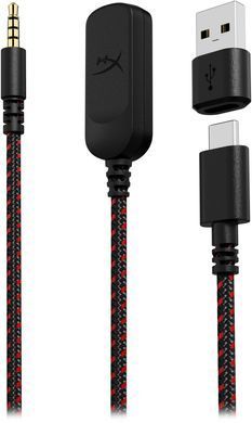 Гарнітура ігрова HyperX Cloud III, mini-jack/USB-A/USB-C, 1.2м/1.3м, чорно-червоний (367877) 727A9AA фото