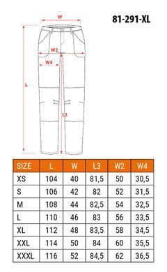 Робочі штани NEO TOOLS 81-291 OUTDOOR, гірчичні, 4-Way Stretch XL