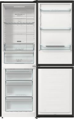Gorenje Холодильник с нижн. мороз. камерой 185х60х60см, 2 дв., 204(96)л, А++, NoFrost+ , LED дисплей, Зона св-ти, черный NRK6192ABK4 фото