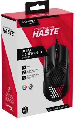 HyperX Мишь Pulsefire Haste, RGB, USB-A, черный 4P5P9AA фото