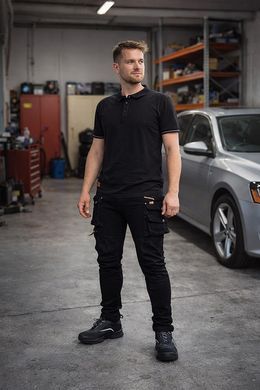 Футболка поло DENIM, чорні, розмір XL