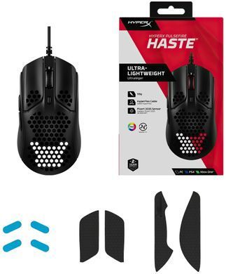 HyperX Мишь Pulsefire Haste, RGB, USB-A, черный 4P5P9AA фото