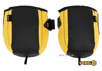 Наколенники защитные VOREL из полиэтилена, желто-черные