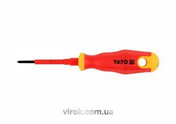 Викрутка хрестова діелектрична ізольована YATO : PH0 x 60 мм. VDE до 1000V