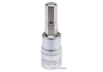 Головка торцева YATO квадрат 1/4". HEX M6, L= 37 мм