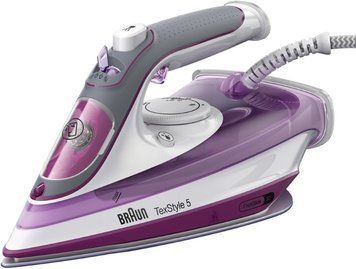Braun Праска TexStyle 5, 2700Вт, 300мл, паровий удар -200гр, керам. підошва, біло-фіолетовий (376418) SI5037VI фото