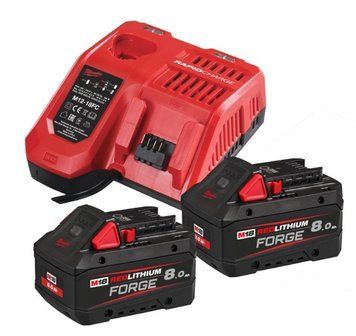 Енергокомплект MILWAUKEE, M18 FORGENRG-802 (+заряд.пристр. M12 - 18 FC, 2 акум.FORGE Х 8.0Аг)