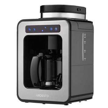 Кофеварка капельная ARDESTO 0.6л, зерно+молотая, дисплей, серебристо-черный (383295) FCM-DG064 фото
