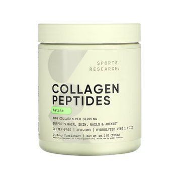 Sports Research Collagen Peptides Matcha &mdash; Пептиды коллагена с чаем Матча (288 г)