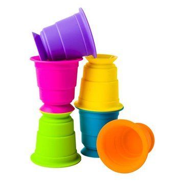 Тактильная игрушка Fat Brain Toys Suction Kupz Мягкие чашки 6 шт. (F183ML) dt_13640 фото