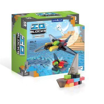 Конструктор Guidecraft IO Blocks Самолеты и корабли с дополненной 3d реальностью, 59 деталей (G9608) dt_1308 фото