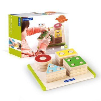 Дерев'яна логічна пірамідка Guidecraft Manipulatives Фігури геометрії (G6738) dt_2186 фото
