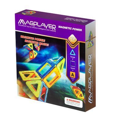 Конструктор Magplayer магнитный набор 20эл MPA-20 фото