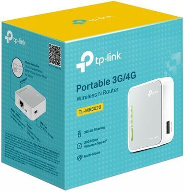 Портативний бездротовий 3G/4G маршрутизатор802.11n/1xUSB 2.0 для модема 3G/4G TP-LINK TL-MR3020