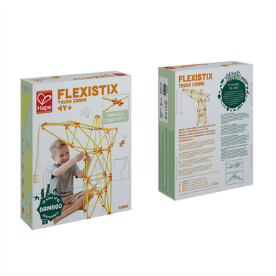 Контурный конструктор Hape Flexistix Кран 94 детали бамбуковый (E5562) dt_12407 фото