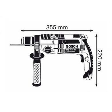Дрель ударная Bosch GSB 21-2 RE БЗП(060119C500) 060119C500 фото