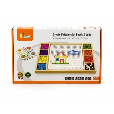 Дерев'яна настільна гра Viga Toys Мозаїка і лудо (59990) dt_9543 фото