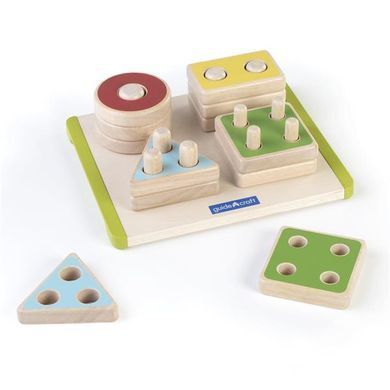 Деревянная логическая пирамидка Guidecraft Manipulatives Фигуры геометрии (G6738) dt_2186 фото