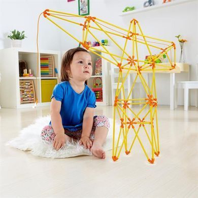 Контурный конструктор Hape Flexistix Кран 94 детали бамбуковый (E5562) dt_12407 фото