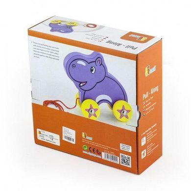 Дерев'яна каталка Viga Toys Бегемотик (50092) dt_902 фото