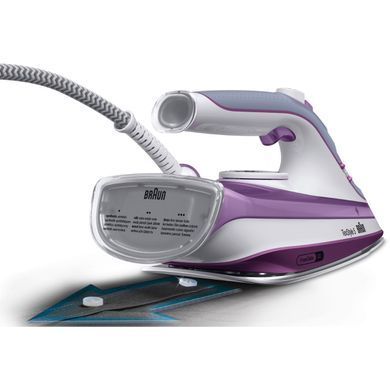 Braun Праска TexStyle 5, 2700Вт, 300мл, паровий удар -200гр, керам. підошва, біло-фіолетовий (376418) SI5037VI фото