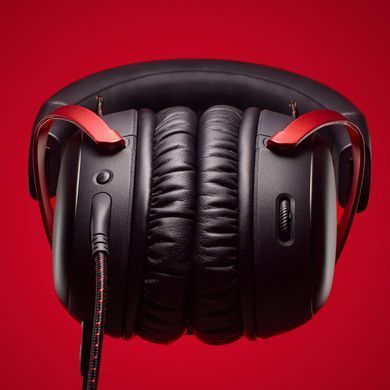 Гарнітура ігрова HyperX Cloud III, mini-jack/USB-A/USB-C, 1.2м/1.3м, чорно-червоний (367877) 727A9AA фото