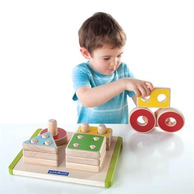 Деревянная логическая пирамидка Guidecraft Manipulatives Фигуры геометрии (G6738) dt_2186 фото