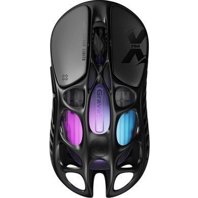 Мышь GravaStar Mercury X Pro, 8K, BT/WL/USB-A, RGB, чорний GSXPRO_BLK фото