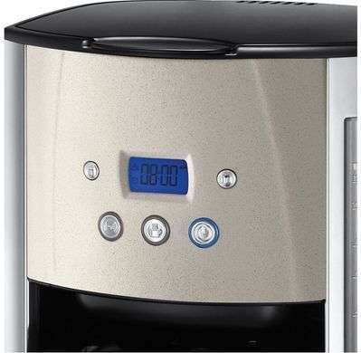 Кофеварка капельная Russell Hobbs Luna Stone, 1.5л, молотая, LED-дисплей, подогрев чашек, черно-серебристый 26990-56 фото