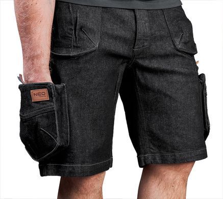 Робочі джинсові шорти NEO 81-273 DENIM BLACK XXL
