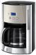 Кофеварка капельная Russell Hobbs Luna Stone, 1.5л, молотая, LED-дисплей, подогрев чашек, черно-серебристый 26990-56