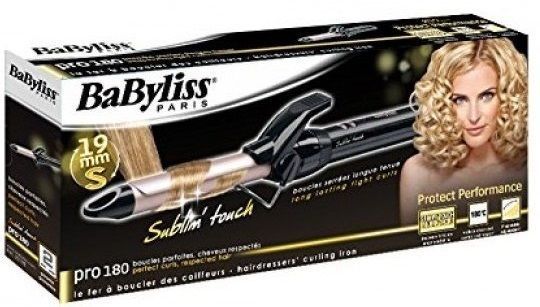 BaByliss Плойка, 45Вт, темп.режимов-10, D -19mm , 110-180С, керамика, черный C319E фото