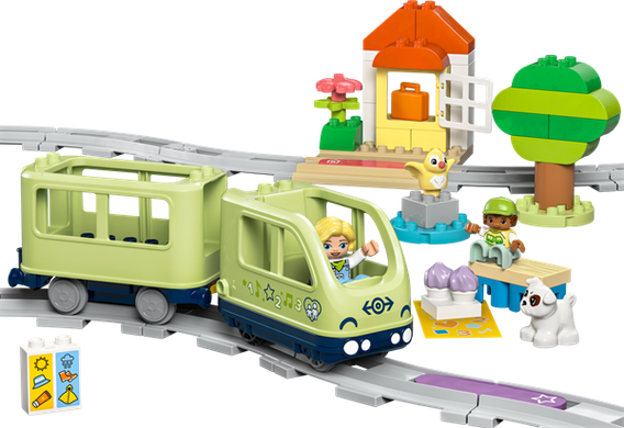 Конструктор LEGO DUPLO Town Інтерактивний пригодницький потяг 57 деталей (10427)